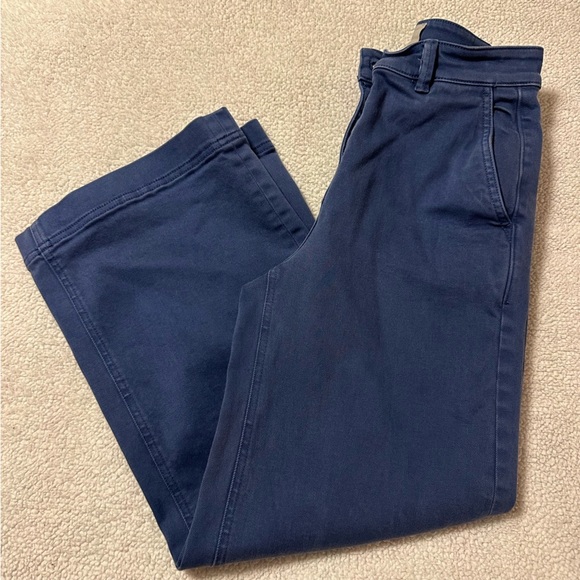 Everlane Blue Wide-Leg Cropped Chino Pants - Picture 11 of 15
